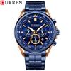 CURREN Luxury Wrist Watches for Men Stainless Steel Quartz Wristwatches with Chronograph Casual Sport Clock 8399 erkek kol saati