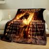 Jesus Christ Alpha and Omega BlanketFlannel blanket for bedroom, living room, sofa, and nap