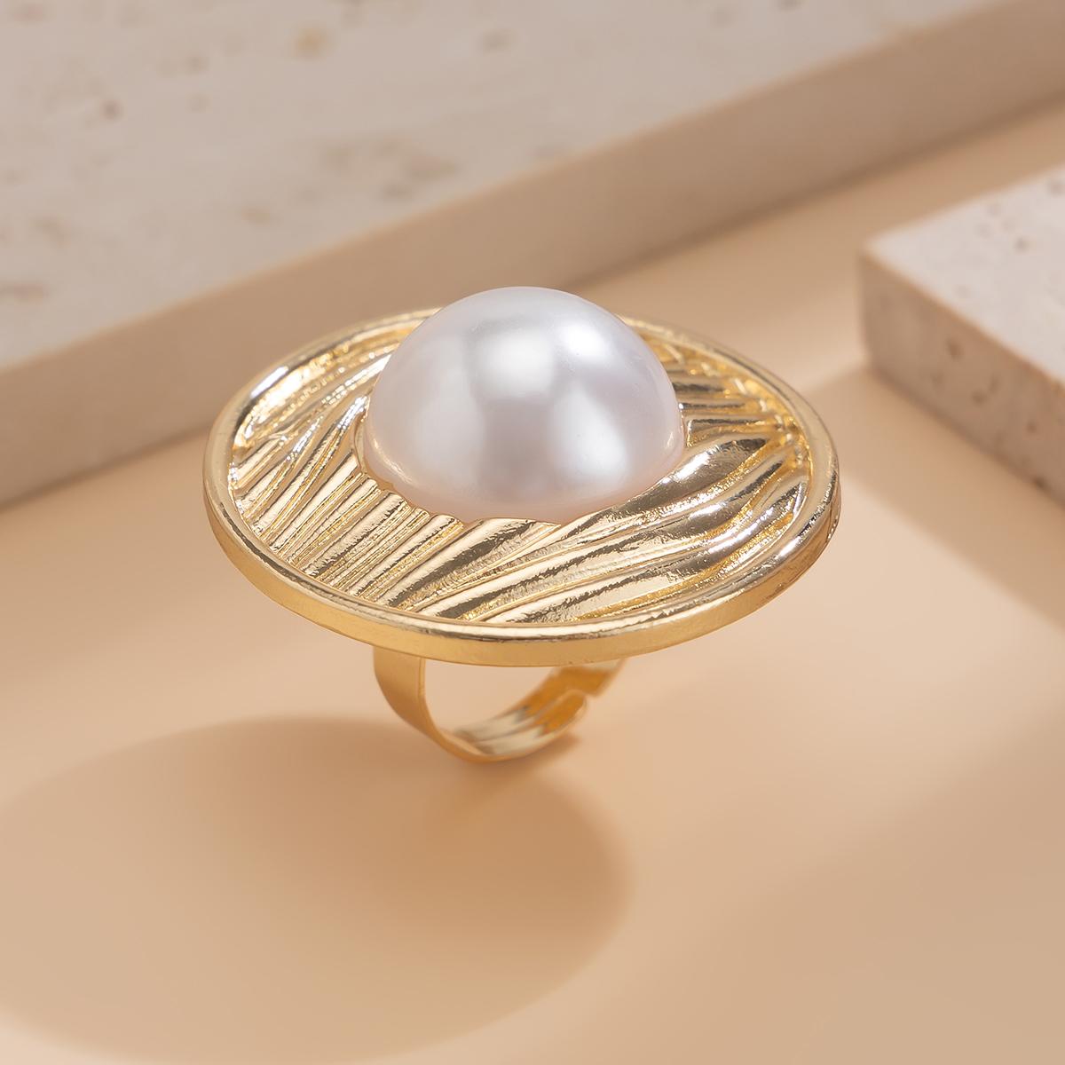 

PuRui Ретро Золотой Цвет Имитация Циркона Кольцо Панк Для Женщин Регулируемое Открывающееся Геометрическое Кольцо Повседневные Цирконовые Аксессуары Подарок Новое