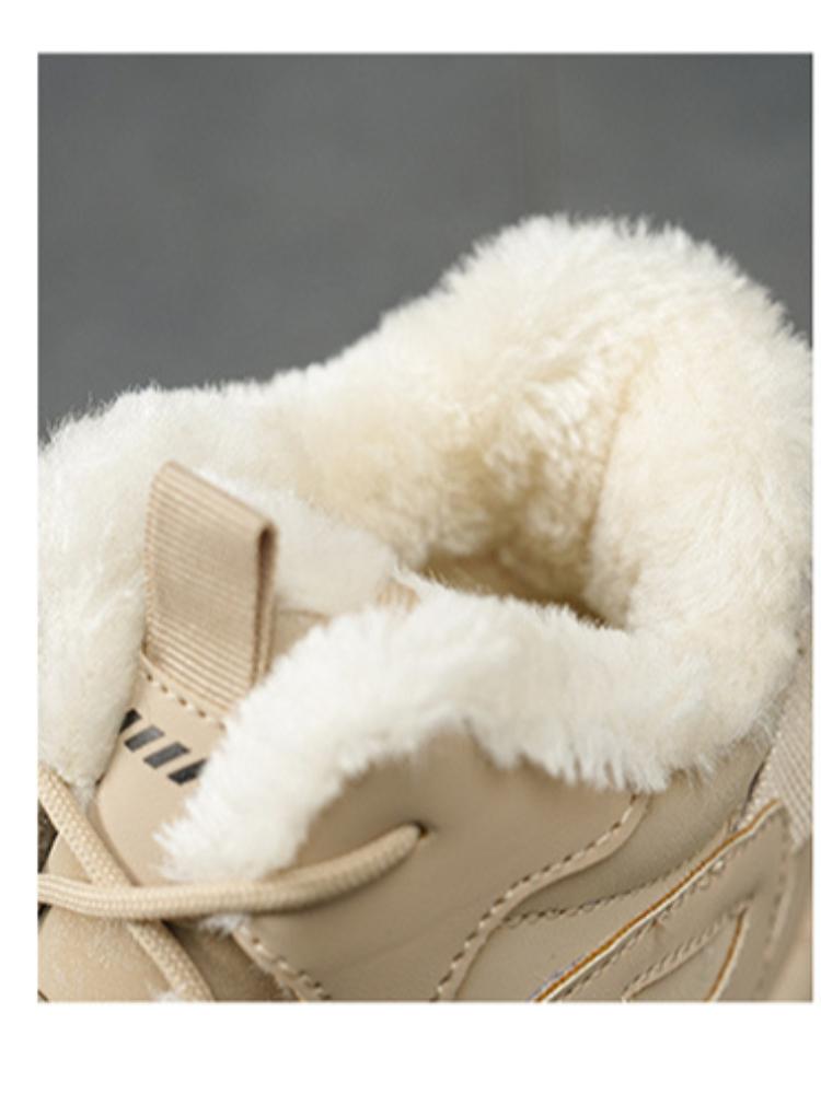 High Top Shoes for Women In Autumn and Winter, Cotton Shoes for Sports and Leisure, with Plush Snow Shoes for Women