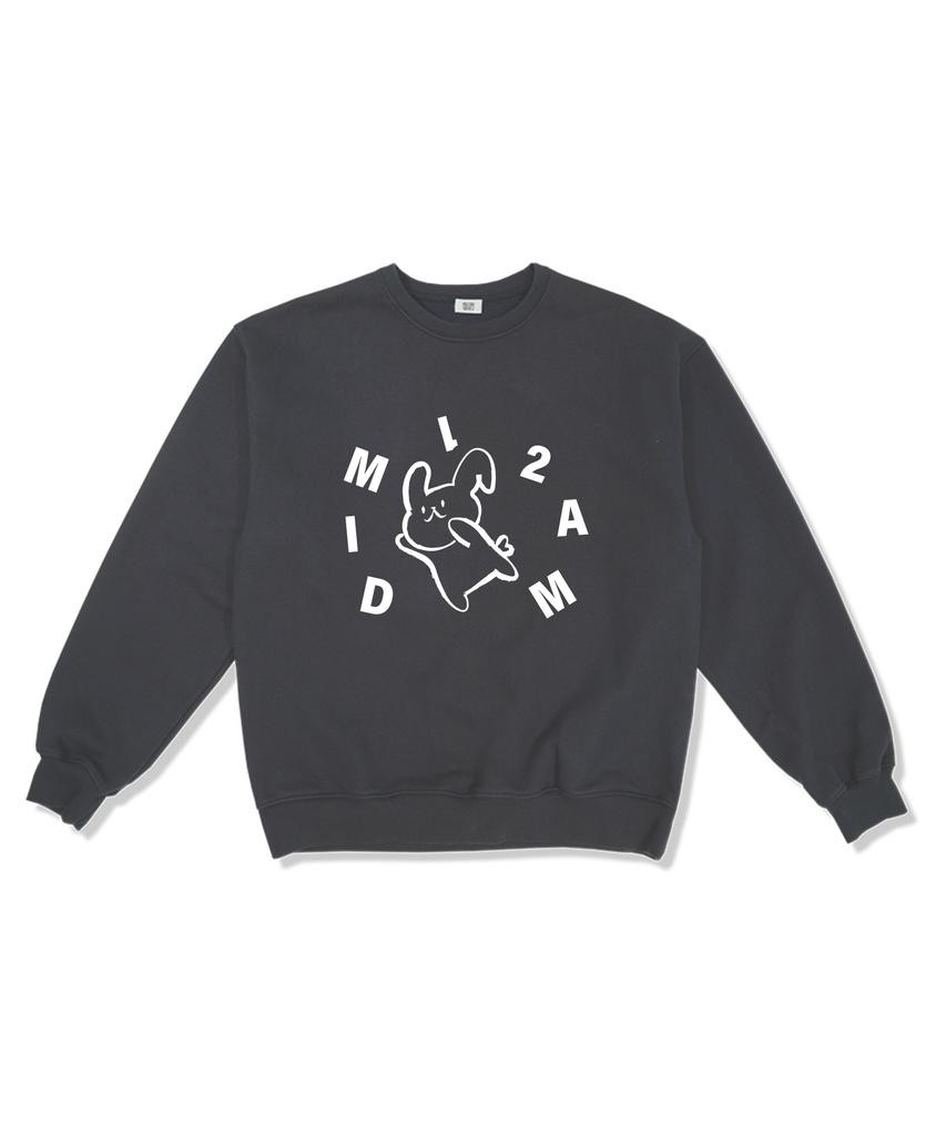 MIDNIGHT12AM [Fleece Line Option] Midnight Friend Oversized Premium Double-Sided Sweatshirt 4 Colors (Type B)