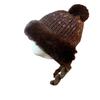 Japanese Sweet and Cute Fur Ball Strap Lei Feng Hat for Women Winter Plus Velvet Thickened Warm Knitted Ear Protection and Cold Protection Hat