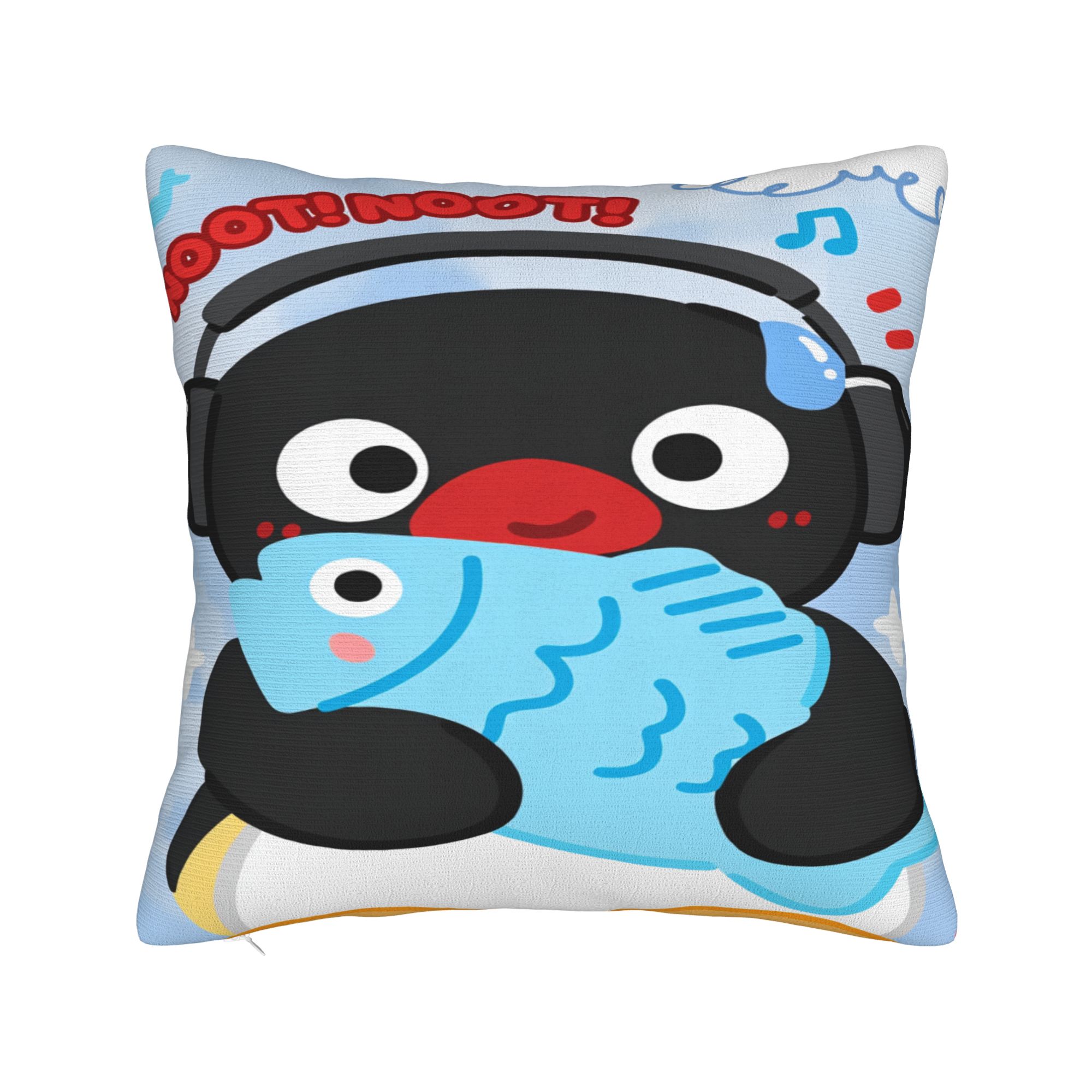 

Pingus Pillow Case Design Pillow Cover Retro Trendy Cushion Cover For Sofa Home Decoration 12x12Inch