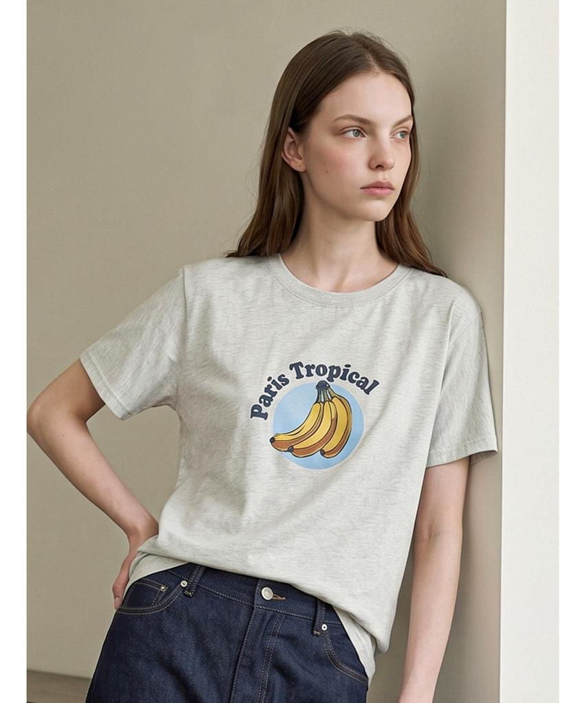 Poebeo21 Banana Graphic Short Sleeve T-Shirt (Ftdbts045)