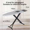 Household Portable Iron Rest Foldable Standing Ironing Board Multi Height Adjustable Premium Board Cover