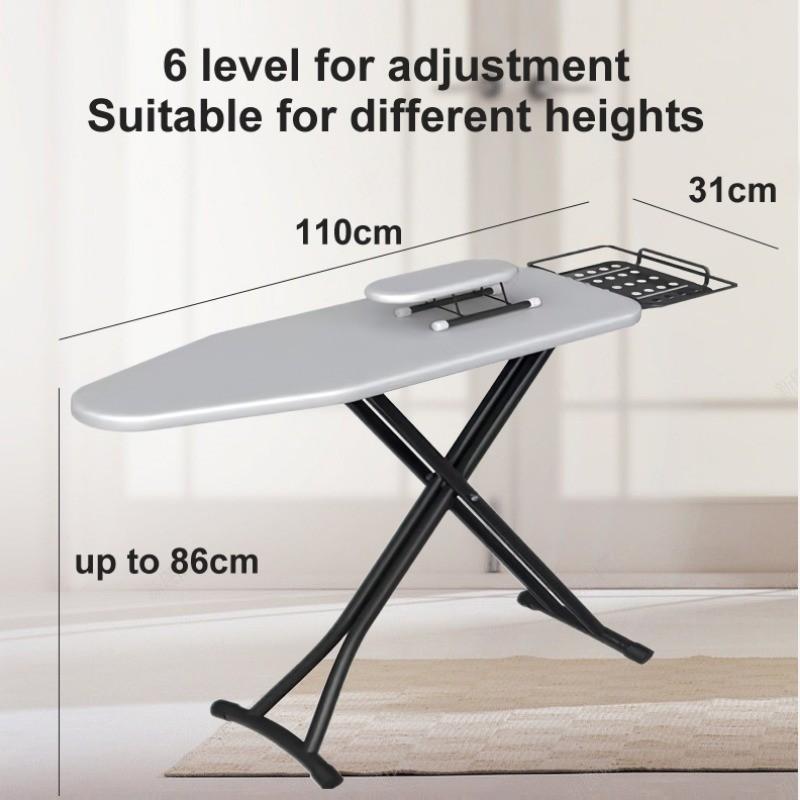 Household Portable Iron Rest Foldable Standing Ironing Board Multi Height Adjustable Premium Board Cover