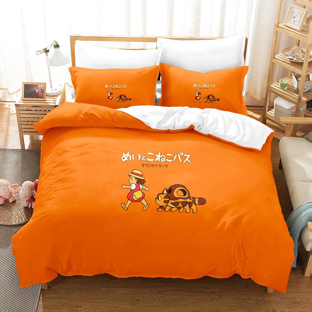 Cute Cartoon Chinchilla 3D Digital Printing Quilt Cover Pillowcase Bedding Three-Piece Batch