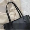 1 Pcs PU Leather Underarm Bag Simple Women Large Capacity Bag Shopping Travel Elegant Unisex Tote Bags Trend Retro Solid Color