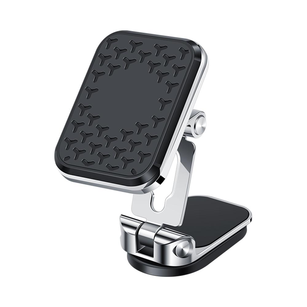 Foldable Magnetic Car Phone Holder Rotatable GPS Car Mount Metal Strong Magnet Mobile Stand for IPhone 13 Xiaomi Huawei Samsung