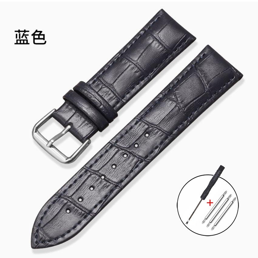Genuine Leather Watch Strap Soft Business Wristwatch Band 12/14/16/18/19/20/21/22/24mm Universal Bracelet Belt with Pin Buckle