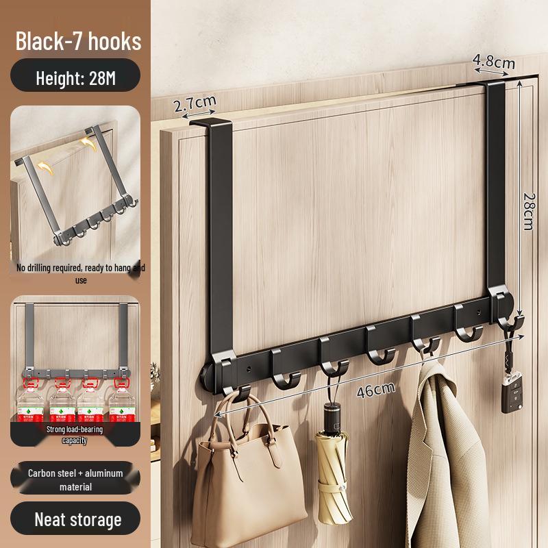Silent Adhesive Wall-Mounted Clothes Hanger Hook for Bedroom Doors