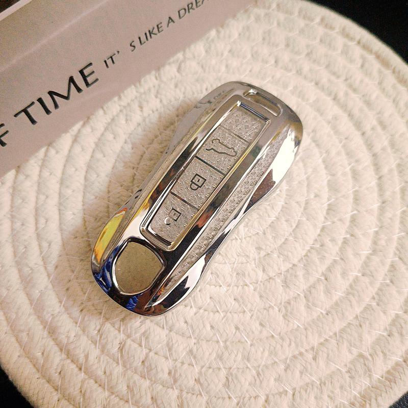 White Diamond TPU for Porsche Panamera Spyder Carrera Macan Boxster Cayman Cayenne 911 970 981 991 Remote Car Key Case Cover Fob