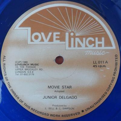 Płyta 12-calowa JUNIOR DELGADO - Movie Star LL011 Lovelinch Music 1980 UK Reggae, Ska & Dub Używana