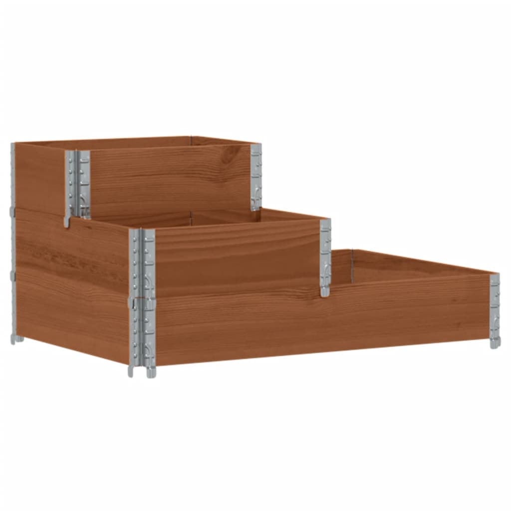 Vidaxl 3-Tier Raised Planter, Brown, 120X80 Cm, Pine
