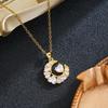 Moon Heart Luxury Diamond Necklace - Elegant and Versatile Clavicle Chain for Women