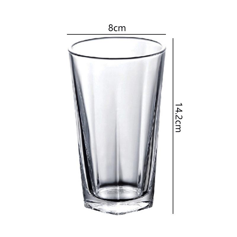 270ml/300ml/370ml Thickened Glass Cup Household Beverage Cup Transparent Cold Drink Mug Beer Glass Breakfast Milk Tea Juice Cups