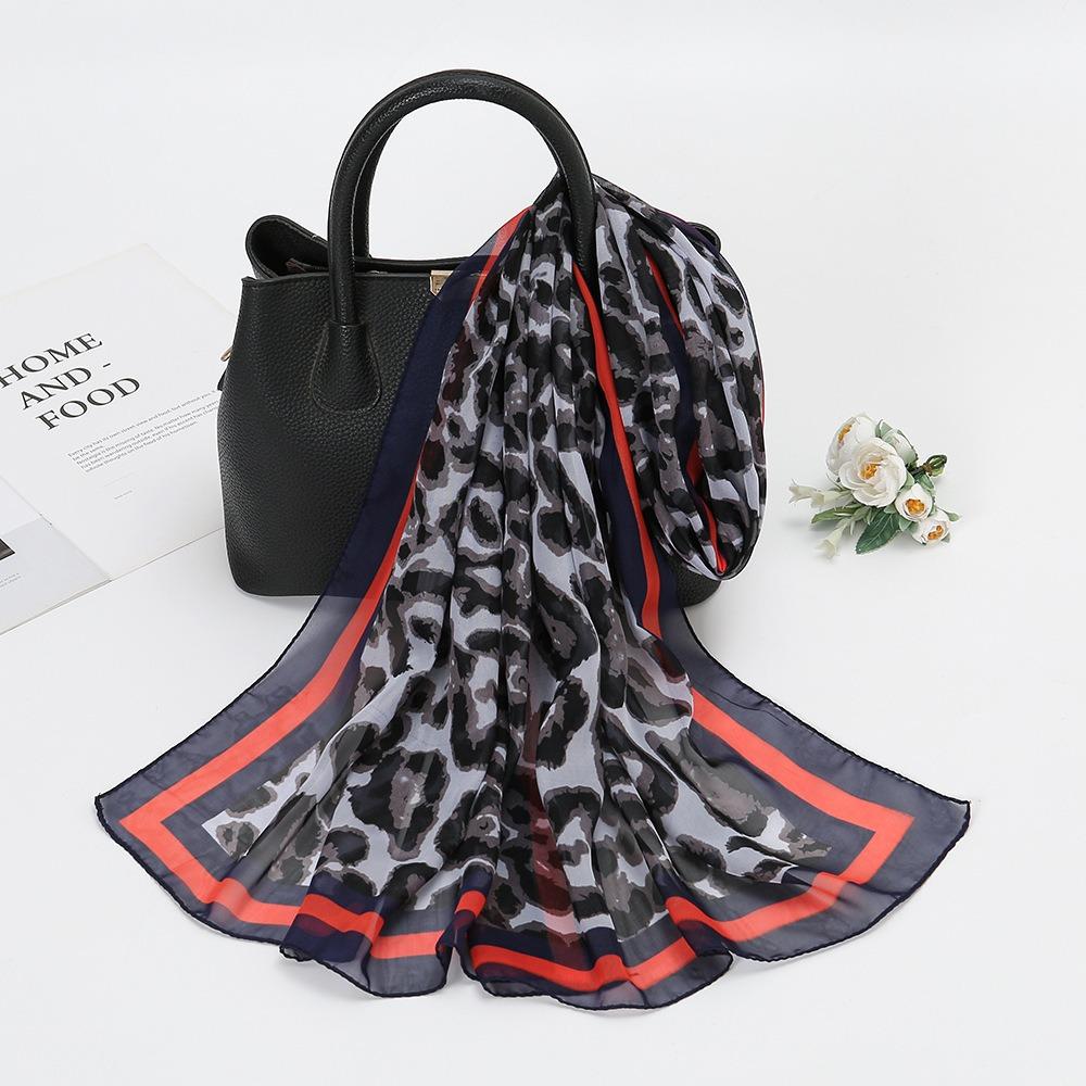 

Soft Chiffon Scarf Thin Shawl Silk New Female Wrap Shawls Grey2