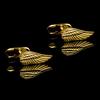 Electroplated Gold Wing Copper Metal Cufflinks Men's French Shirt