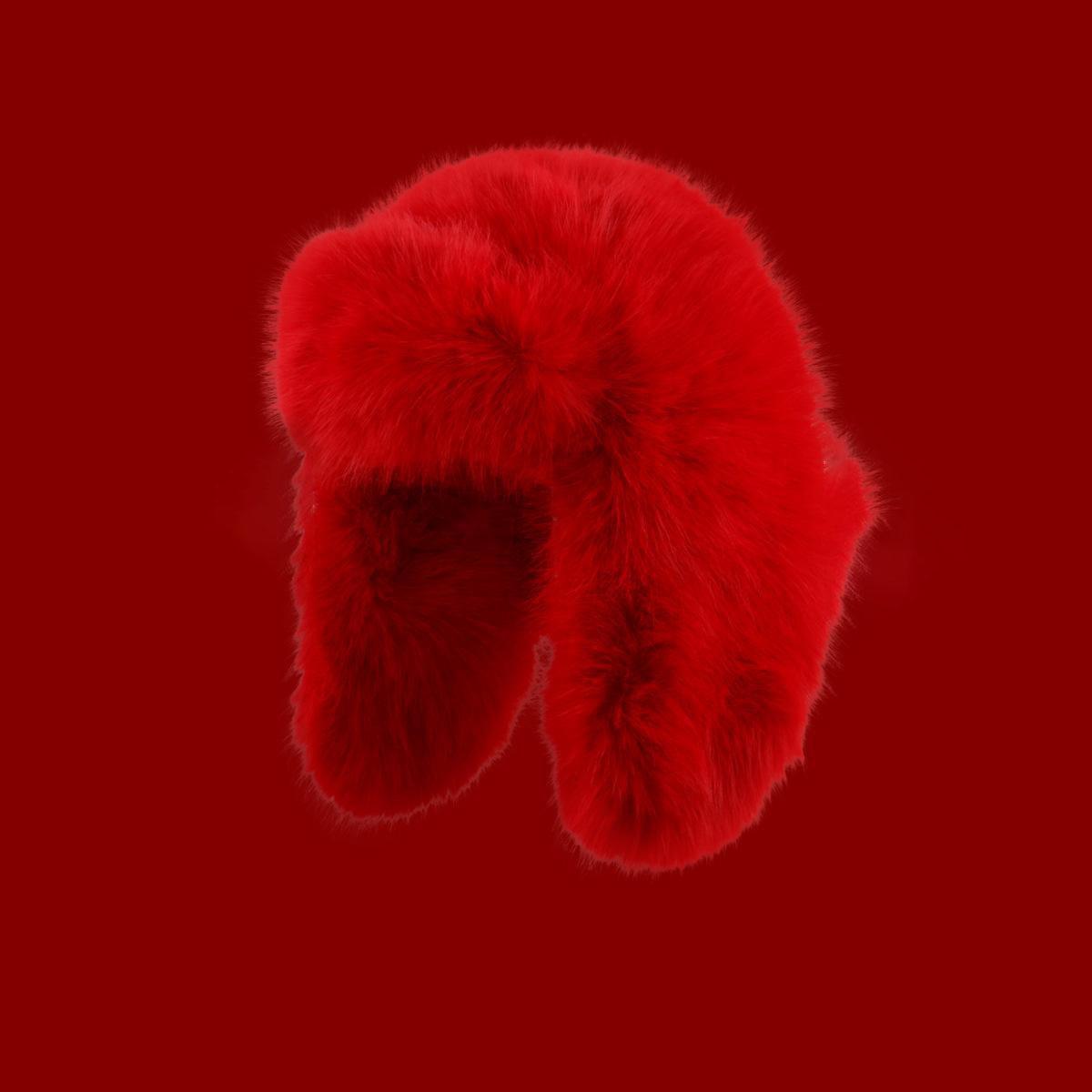 

Зимняя теплая шапка Lei Feng для женщин из искусственного меха, утепленная шапка-ушанка, лыжная шапка, шапки-бини, пуловеры, шапки для мужчин красный