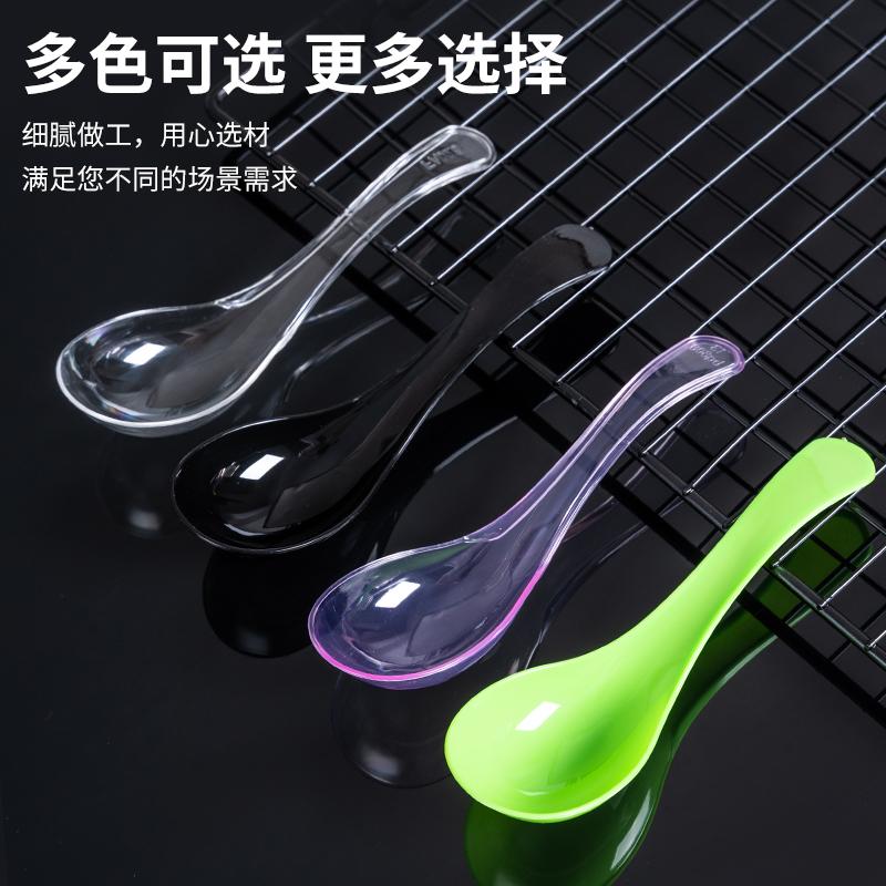 50/100Pcs Wholesale Plastic Spoons Flatware Spoons Jelly Ice Cream Dessert Appetizer Plastic Soup Spoon Party Takeout Supplies