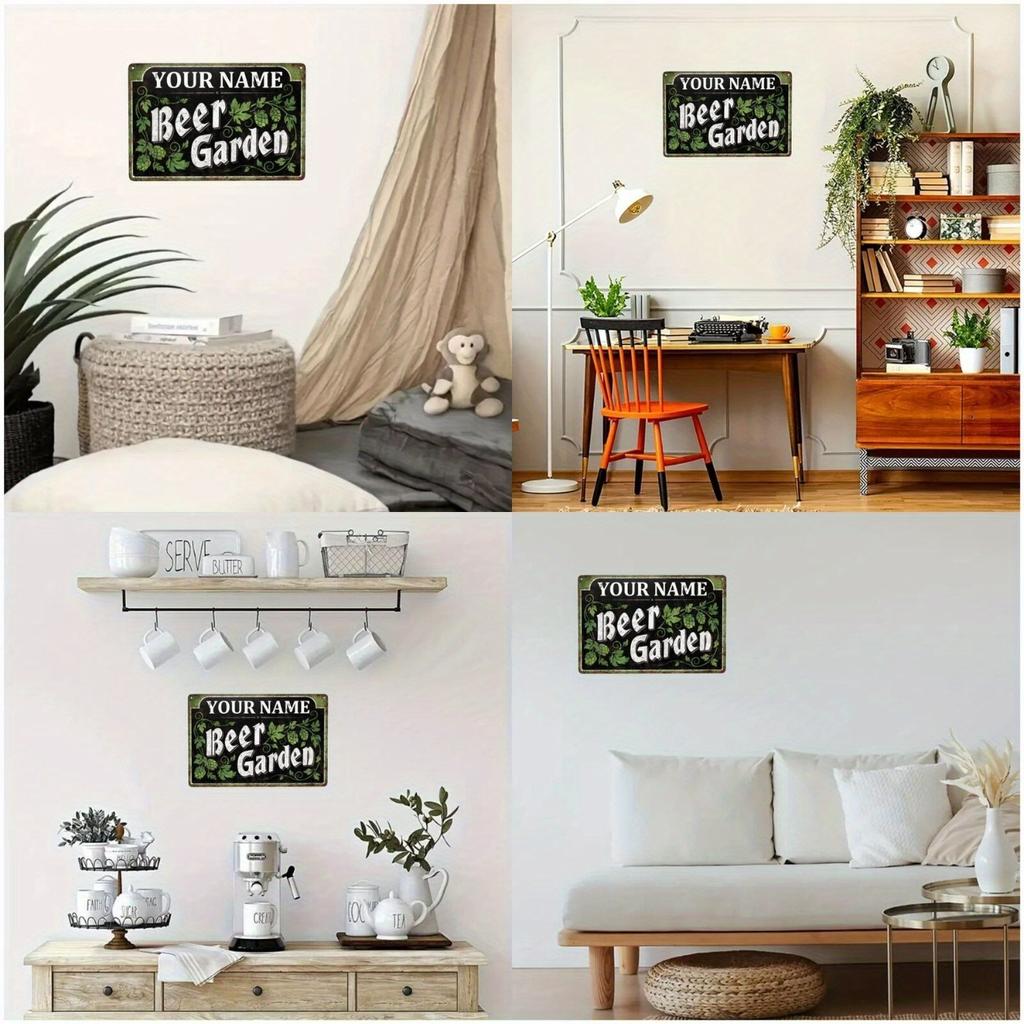 Personalized Custom Metal Sign Beer Garden Pub Decor Outdoor Bar Wall Art