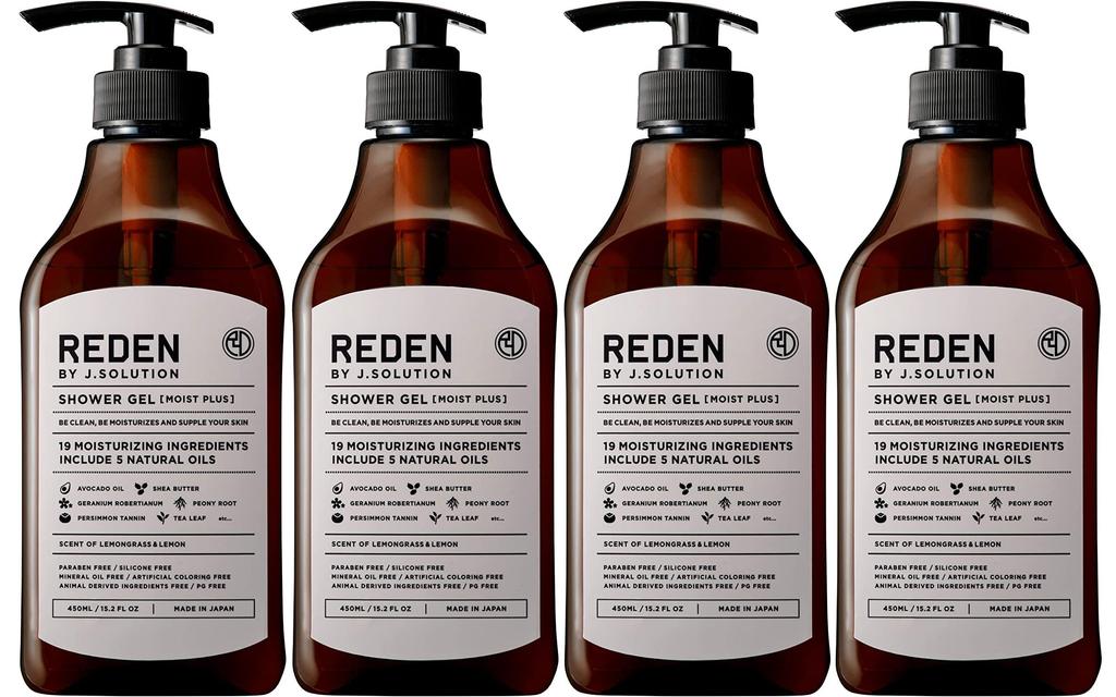 Bulk REDEN Shower Gel Moist Plus Body 450ml Lemongrass Lemon Set of 4 Purchase Soap, & Scent,