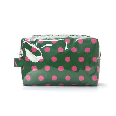 Waterproof Polka Dot Makeup Case Large Capacity Square PVC Toiletries Storage Bag Polka Dot Pattern PVC Women Handbag Girls