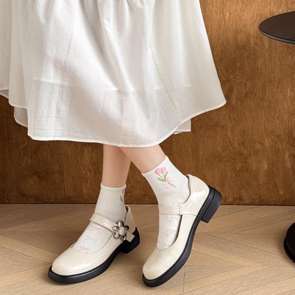 Low Cut Japanese Women's Socks Cute Floral Socks Comfortable Short Tube Socks  Spring Summer