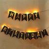 Happy Birthday Fishtail Flag Banner with Hot Stamping for Party Decoration