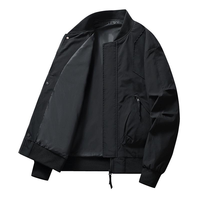 

Korean Style Plus Size Fleece-Lined Baseball Jacket (8XL) – Men s Autumn/Winter Fashion Trend Flight Jacket 3XL