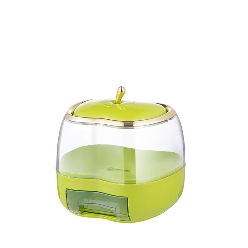 Grain Dispenser Grain Storage Box Transparent Moisture-proof Sealed Rice Jar Circular Kitchen Rice Bucket Insectproof Rice Tank