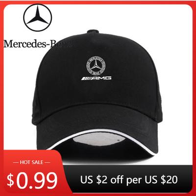 Heißer Autoaufkleber Männer Frauen Baseballkappe Auto Logo Sommer Sportmütze für Mercedes Benz AMG W203 W204 W205 W210 W211 W212 W221 W222