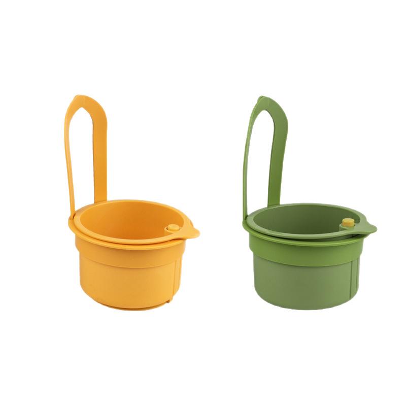 Creative Sink Hanging Plastic Strainer Basket Openable Bottom Cover Detachable Kitchen Garbage Filter Quickly Drain