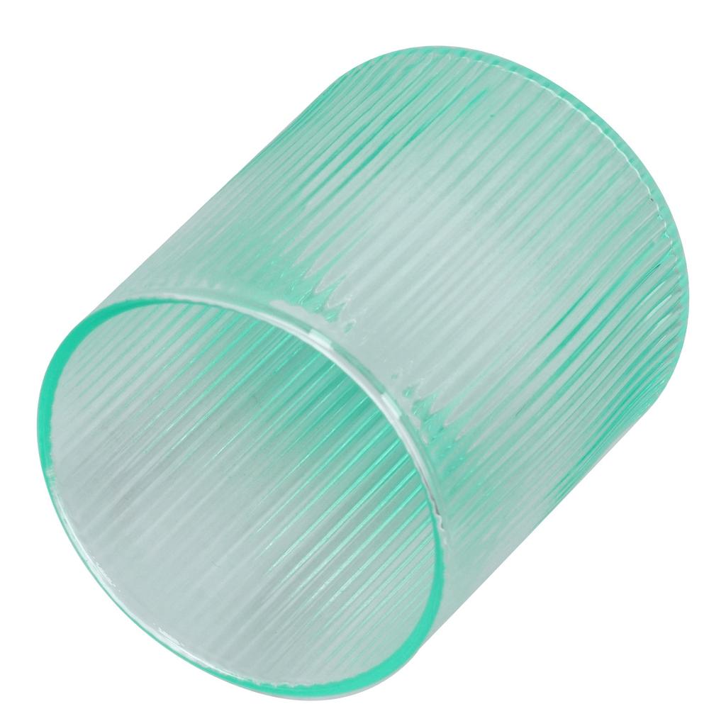 Borosilicate Glass Cup Gradient Vertical Stripes Mug for Water Milk Latte Cappuccino TeaGreen