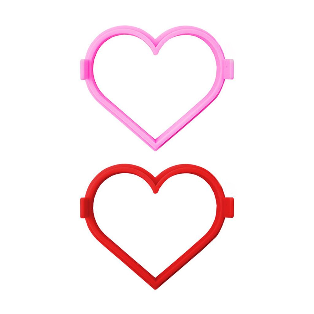 Balení 2 silikonových forem na palačinky ve tvaru srdce, nepřilnavý tvarovač na pečení dortů na Valentýna a na vaření na pánvi
