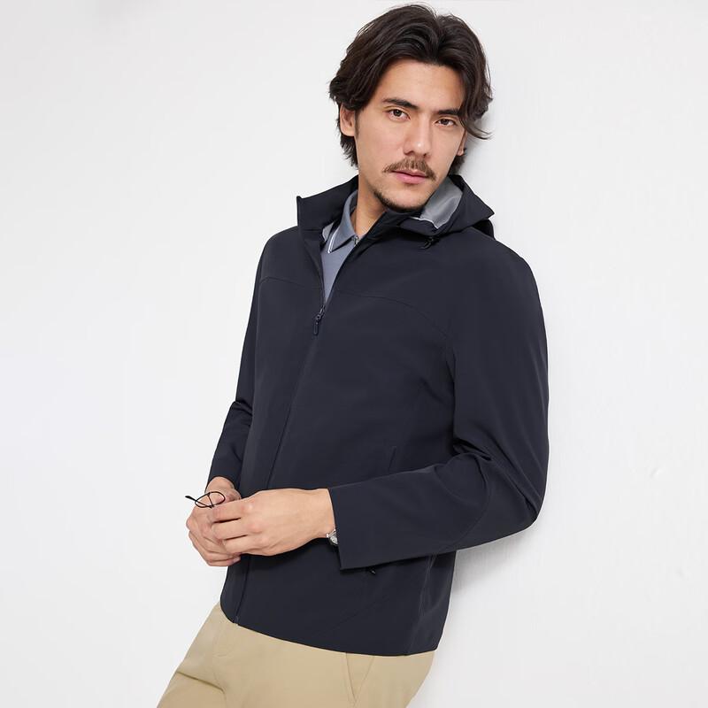 Zhuangji Men's Wear-Resistant Four-Way Stretch Hooded Jacket