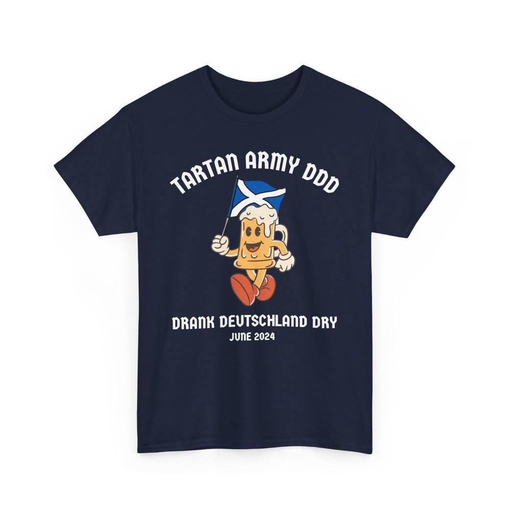 

Tartan Army #039;Drank Deutschland Dry#039; TShirt • Euro 2024. No Scotland No Party Unisex T-Shirt XXL