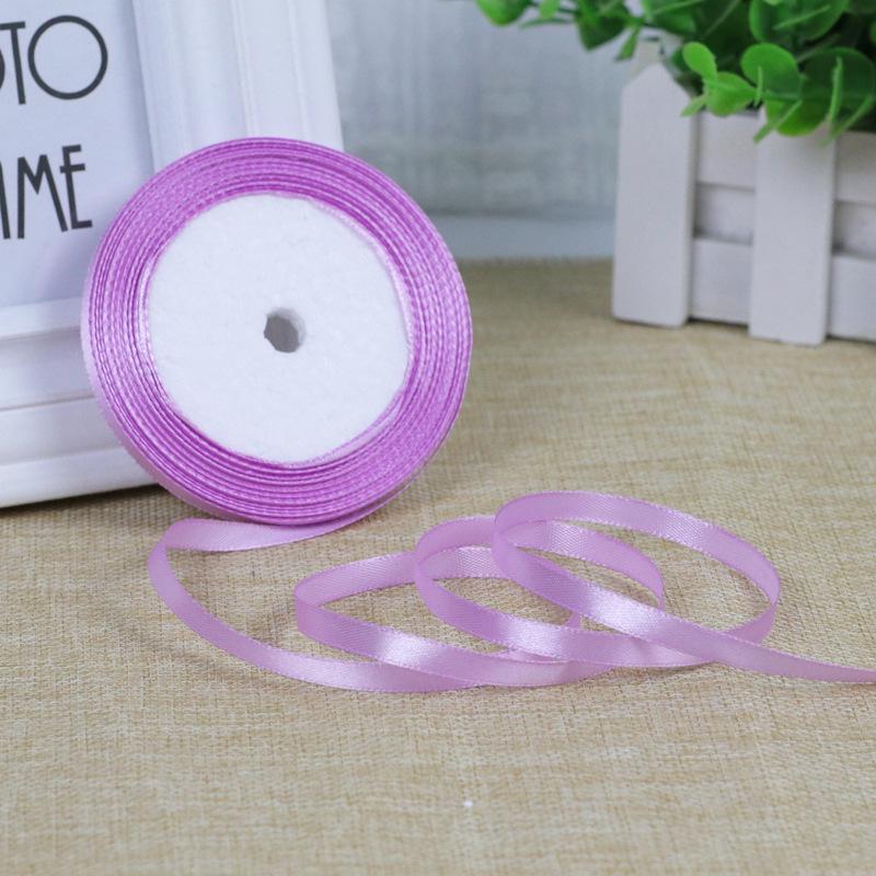 0,6 cm Vit Satinrosband för DIY Tårtdekoration