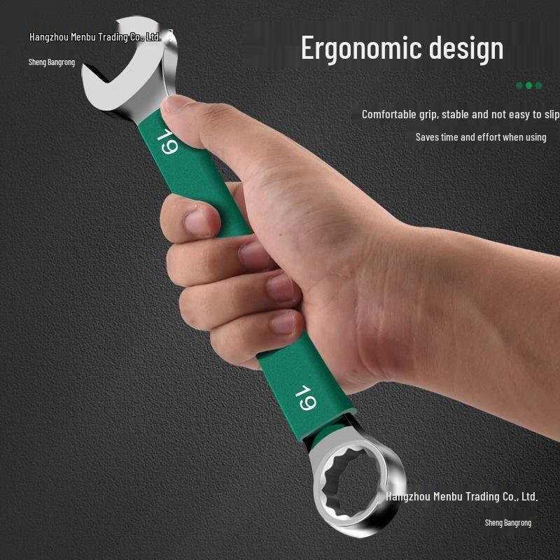 Plum Blossom Double-Ended Labor-Saving Wrench Set with Reinforced Plastic-Dipped Handle