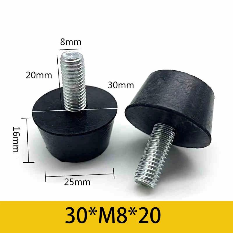10Pcs Rubber Adjustable Feet Pad With Screw M6 M8 M10 Table Chair Balck Leveling Foot Pad Furniture Leg Anti-shock Protection