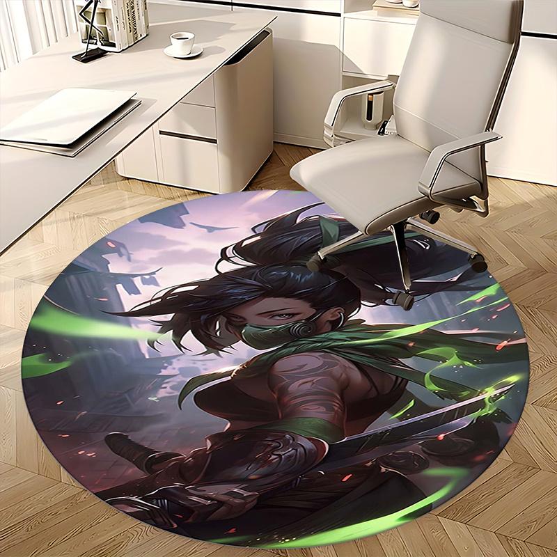 Jinx (League of Legends) Chair mat Round Rug Office carpet, Non slip, Suitable for Living Rooms, Bedrooms Decor 1205547a