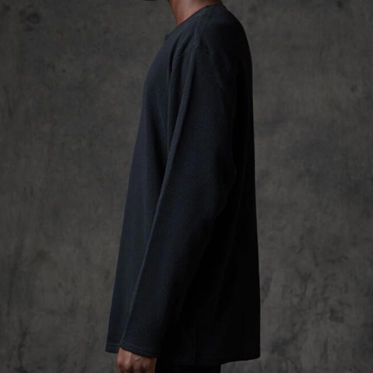 Fear of God Essentials Thermal Long Sleeve Unisex Tops Black FOG-FW20-185