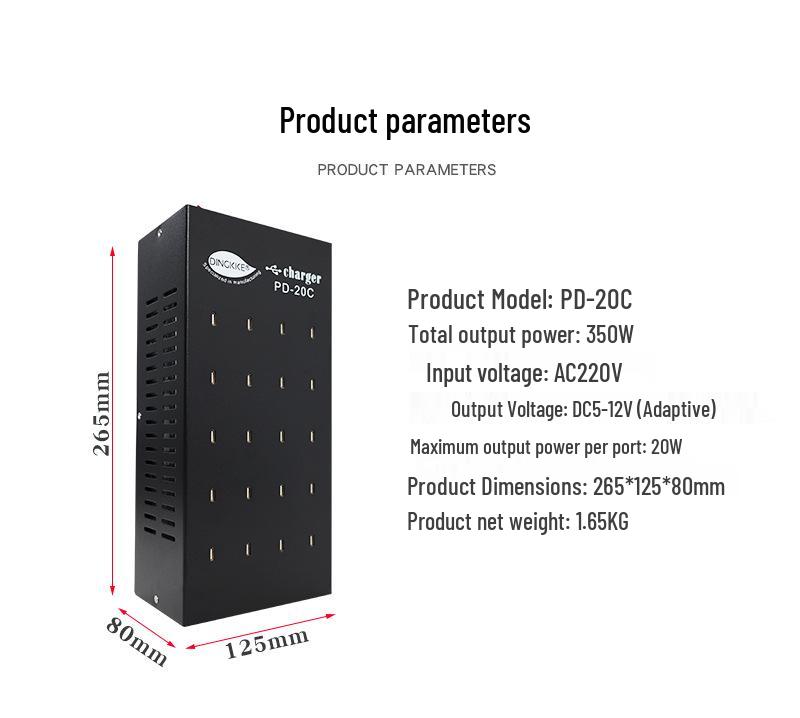 Multi-Port PD Fast Charger with USB-C for Apple & Huawei Phones