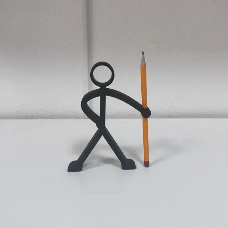 

Creative Stick Figure Archer Pencil Holder, 3D Printed Novelty Pen Stand Desk Decor, Funny Stationery Organizer Unique Gift