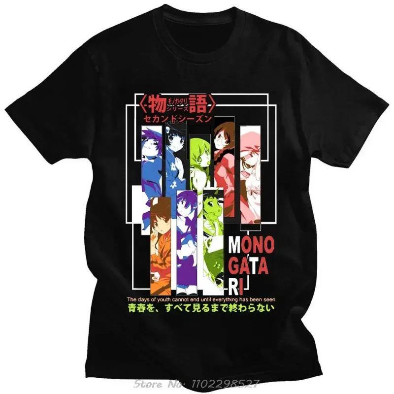Fashion Women T-Shirt Japanese Manga Monogatari Series Graphic Print T