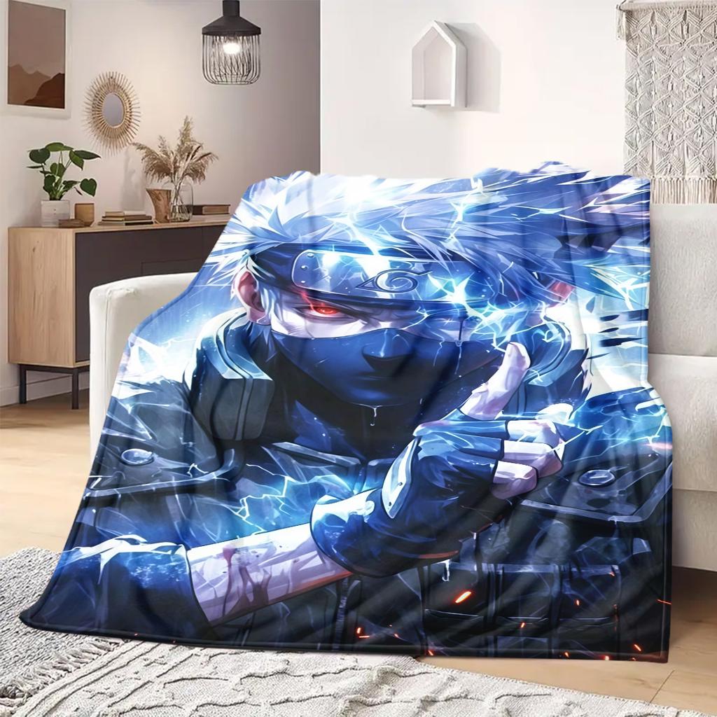 Naruto Anime Print Blanket Warm Comfortable Flannel Blanket Suitable for Bedrooms, Sofas, Beds, Chairs, Picnics, Travel