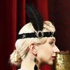Sequin Feather Headpiece Retro Girls Hair Hoop Exquisite Women's Feather Headband  Carnival Events