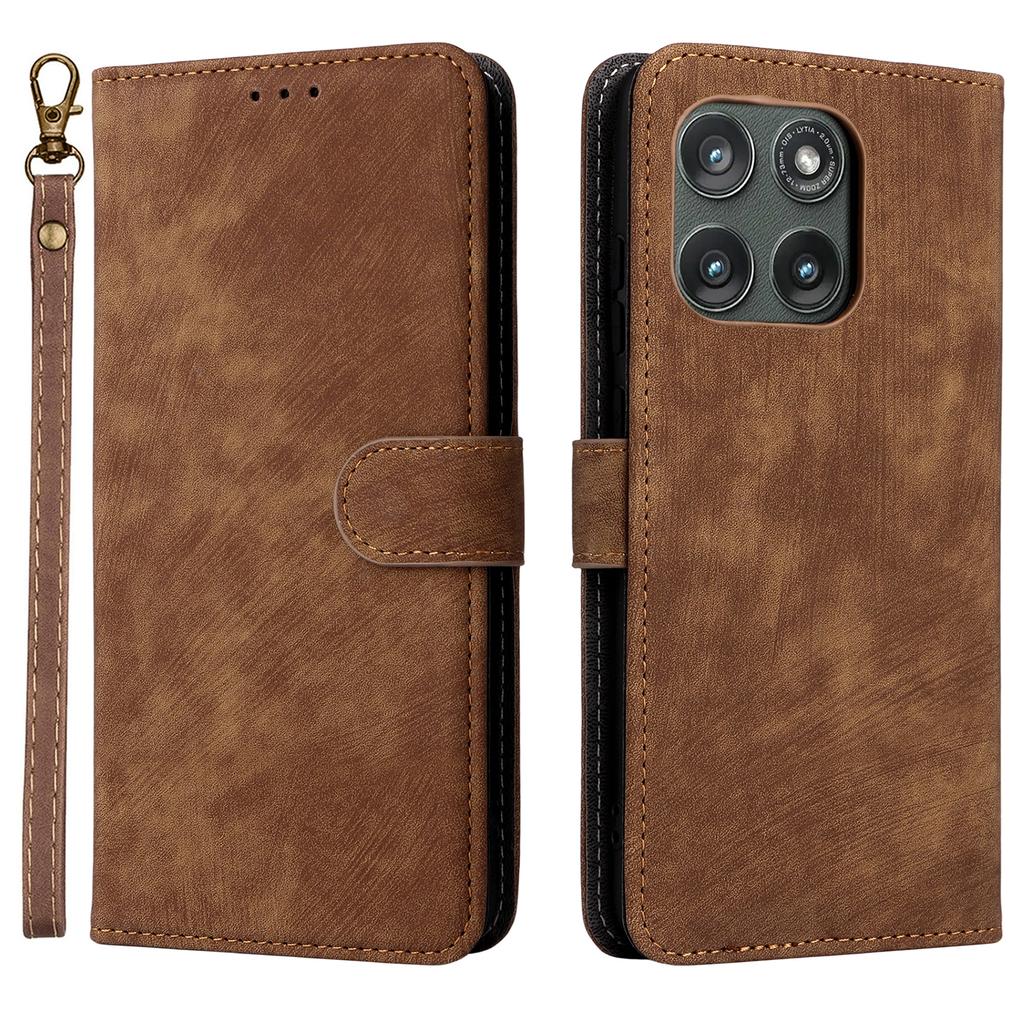 For Motorola Edge (2025) 5G/Edge (Gen 6) Case Wallet RFID Blocking PU Leather Phone Cover Stand with Strap