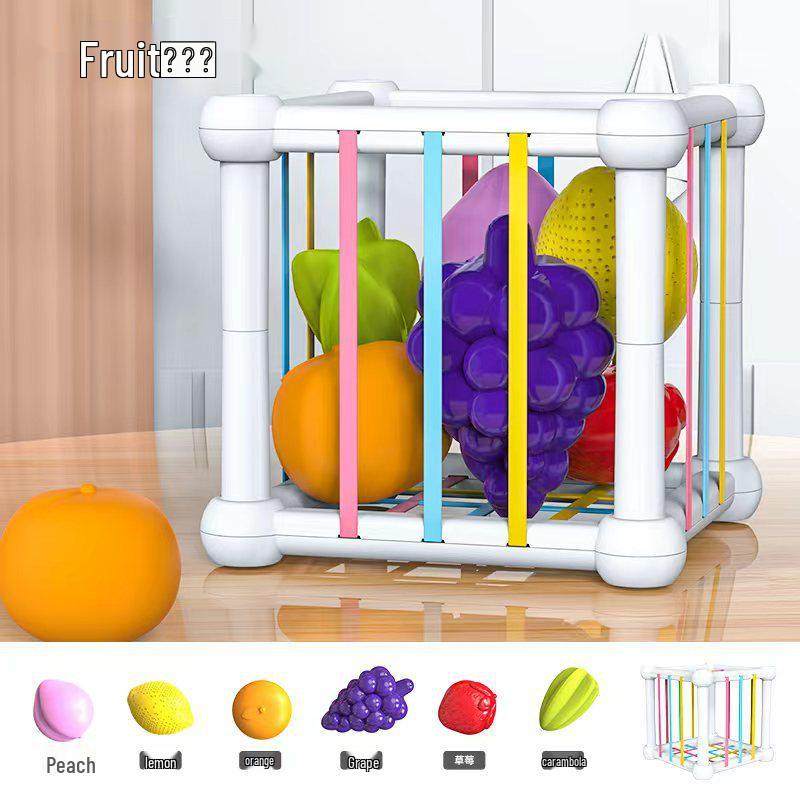 Rainbow Color Cuttable Fruits & Vegetables Toy for Shape and Color Recognition, Fine Motor Skills Development