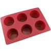 6 Holes DIY Silicone Molds Round Shape Cupcake Baking Pans Baking Accessories Non-stick for Chocolate Cake Jelly Pudding